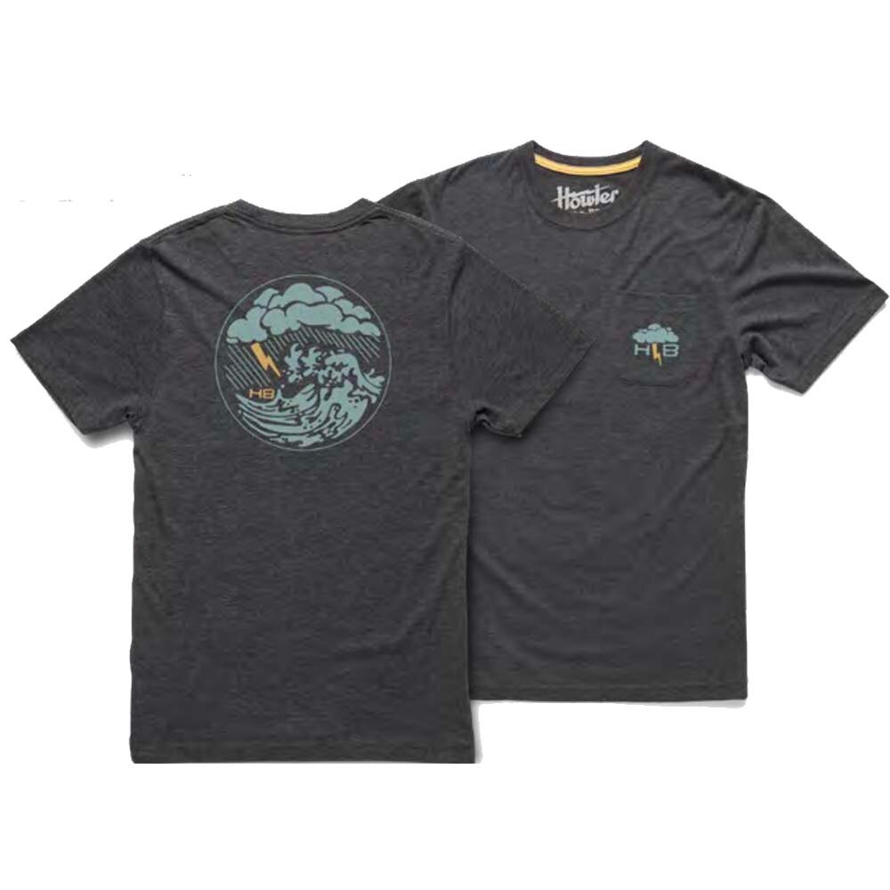 Howler Brothers Turbulent Waters Select Pocket T Men's in Charcoal Heather